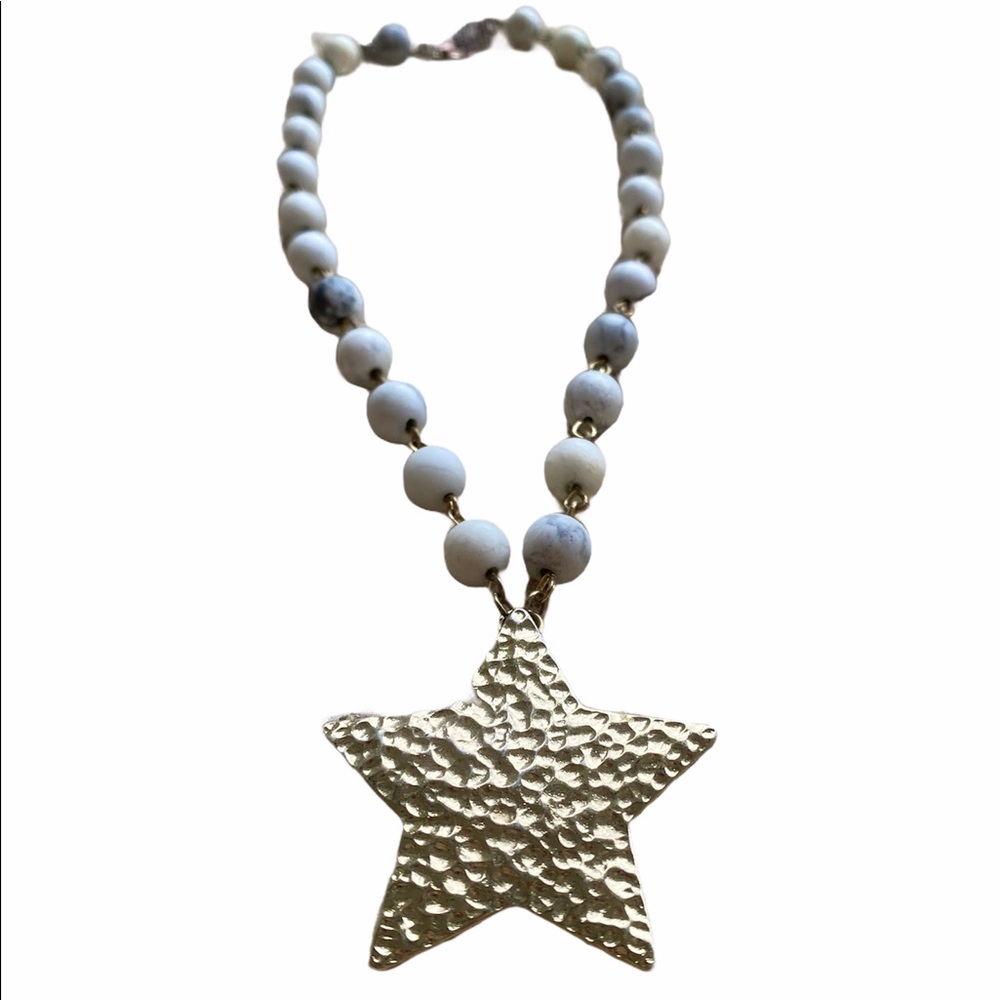 Gold Star Marble Necklace!